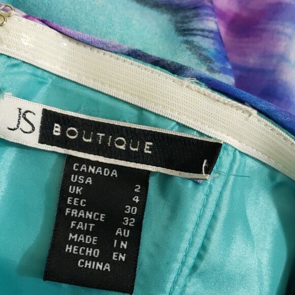 Watercolor High Low Strapless Dress - Picture 3 of 7